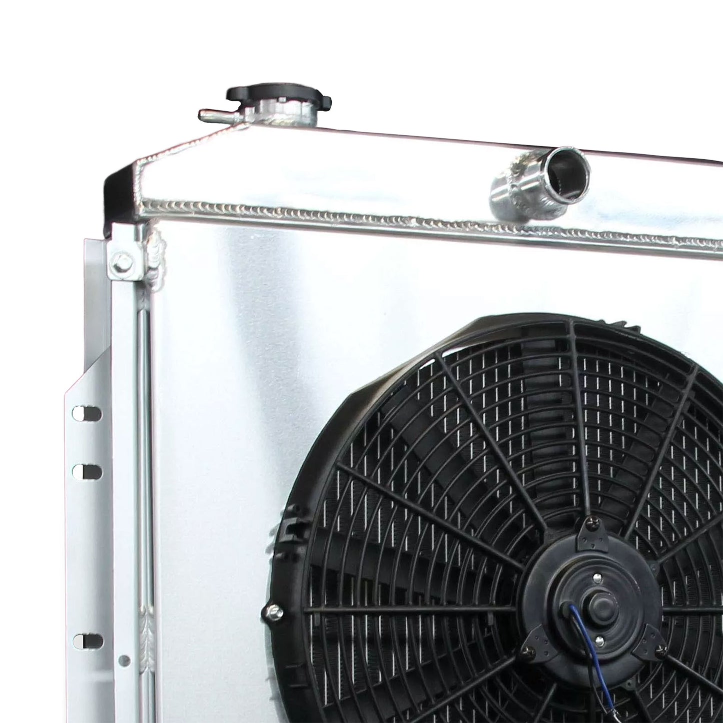 Powder-Coated Radiator & Fan Shroud Welded Seam Detail for 1953-1956 Ford F-Series L6 Pickup