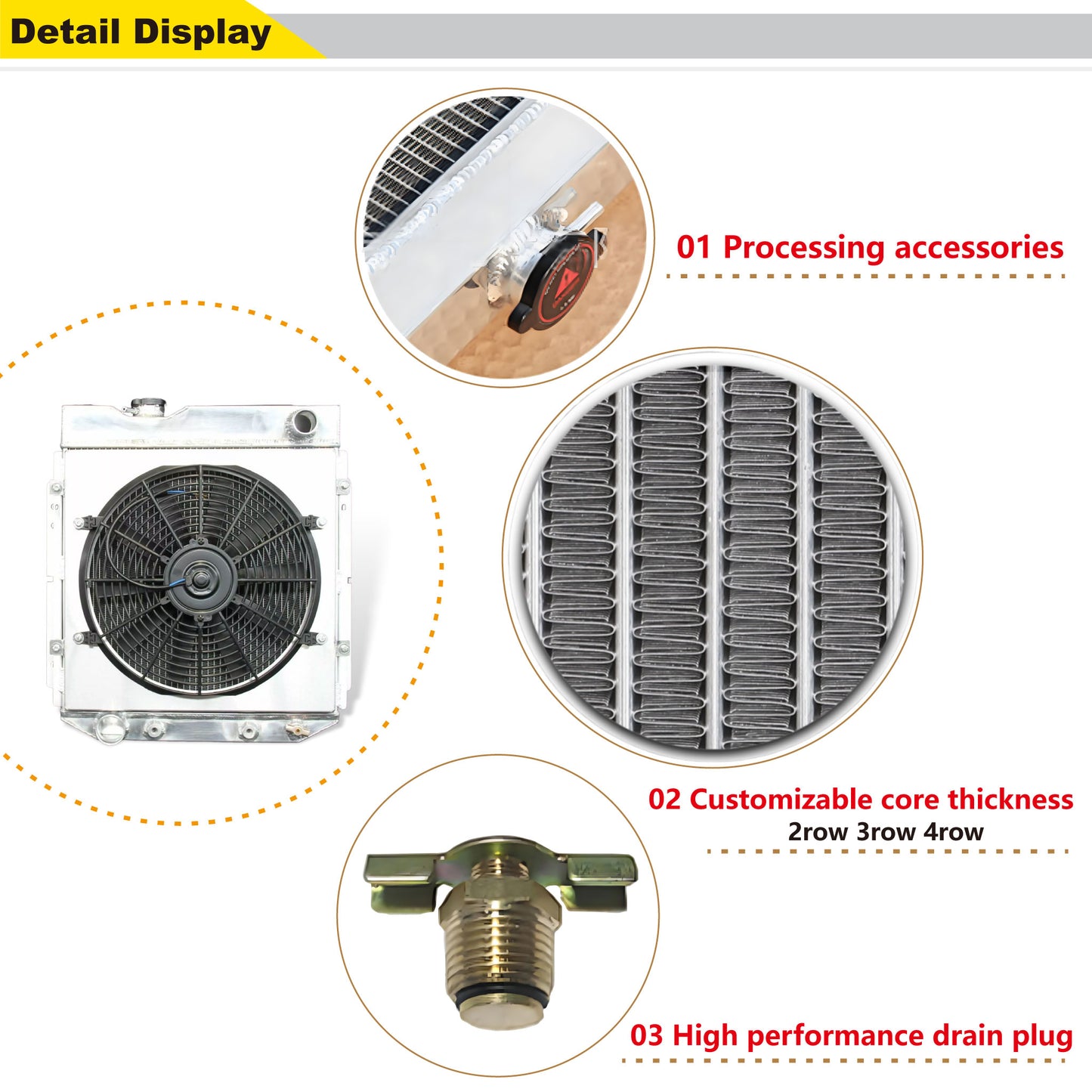 Powder-Coated Radiator & Fan Shroud Welded Seam Detail for 1960-1966 Ford Falcon/Mustang/Comet V8