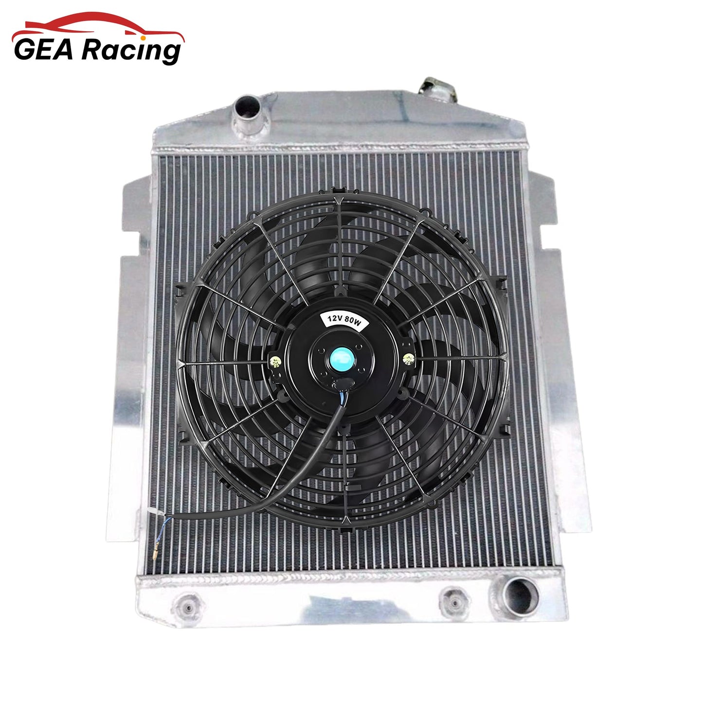 Complete cooling system: aluminum radiator with a high-CFM fan and shroud for a 1938-40 Chevy or GMC Truck.