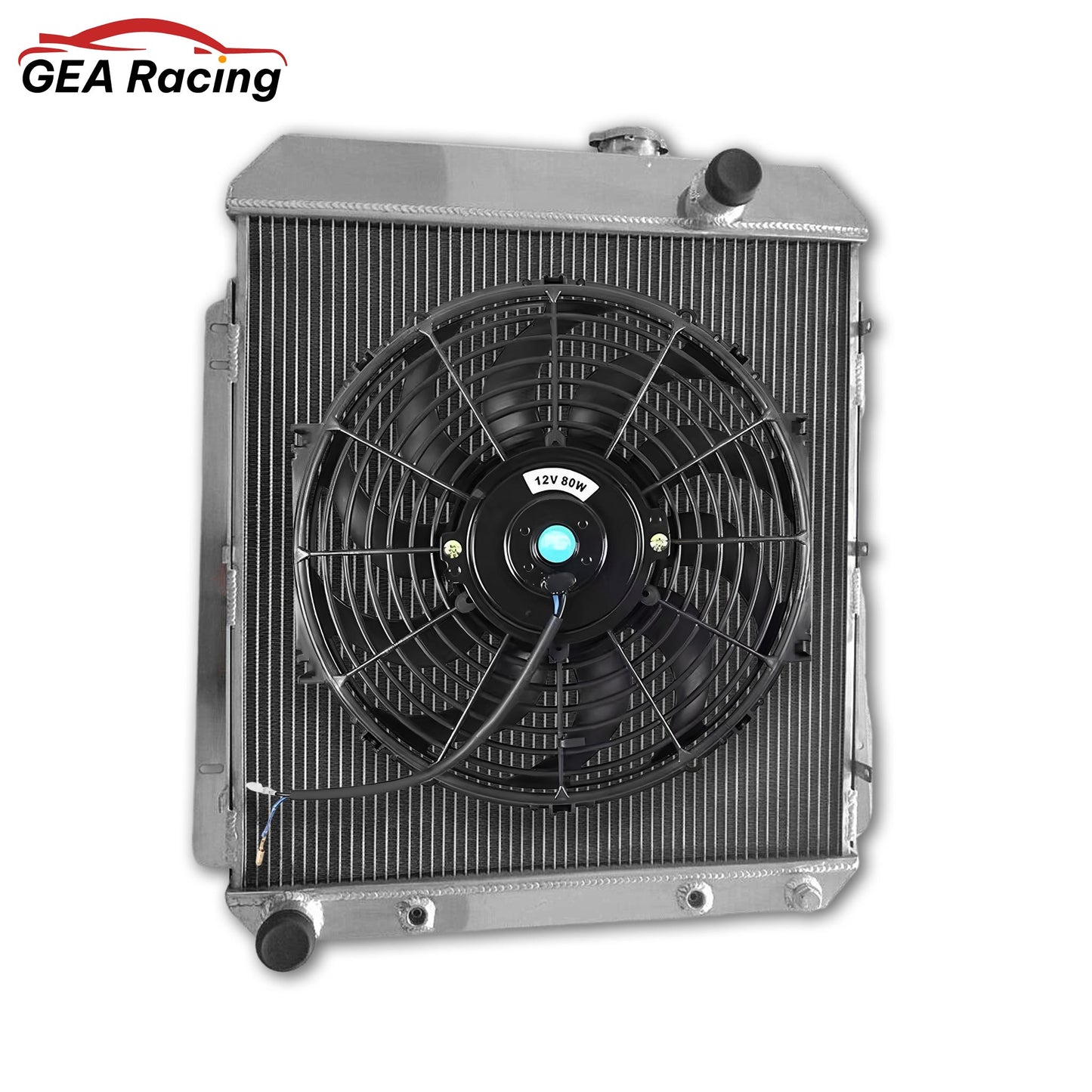 Complete cooling system: 3-row aluminum radiator with a high-CFM fan and shroud for a 1954-1956 Buick V8.