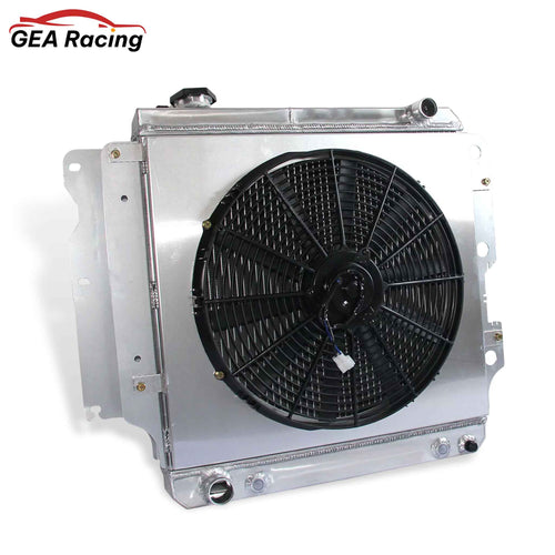 Aluminum Radiator Fan Shroud front mounting points Wrangler YJ/TJ (1987-2006) 4.0L/2.4L L4/L6 3 Row Direct Fit