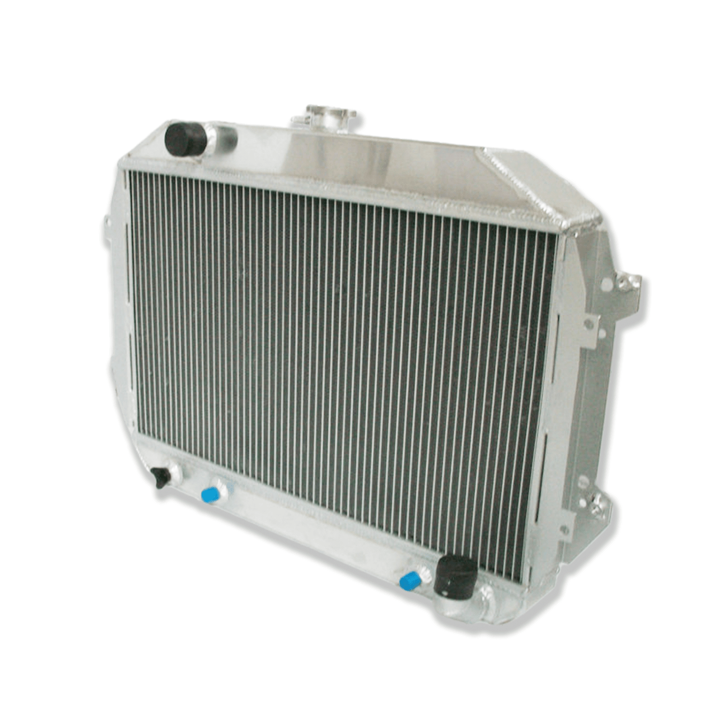 Right side of the AT/MT radiator for the Datsun 260Z (S30 chassis), showcasing its lightweight and efficient core design.