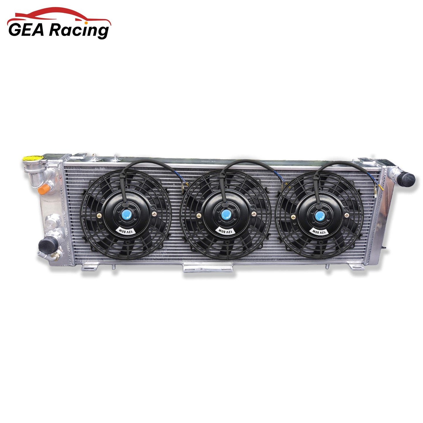 Right side of the AT/MT radiator for the Jeep Comanche MJ and Cherokee XJ, showcasing its superior cooling capacity for the 4.0L engine.
