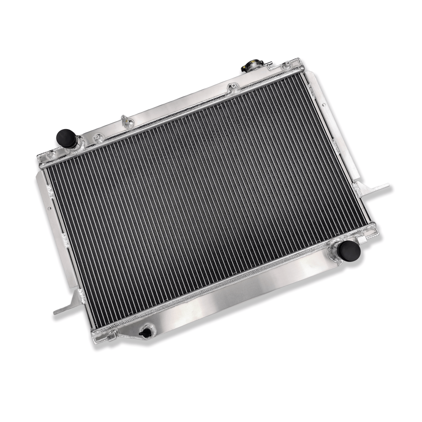 Right side of the MT radiator for the 4.5L Lexus LX450 and Landcruiser 80 Series, showcasing its high-capacity design for better cooling in tough conditions.
