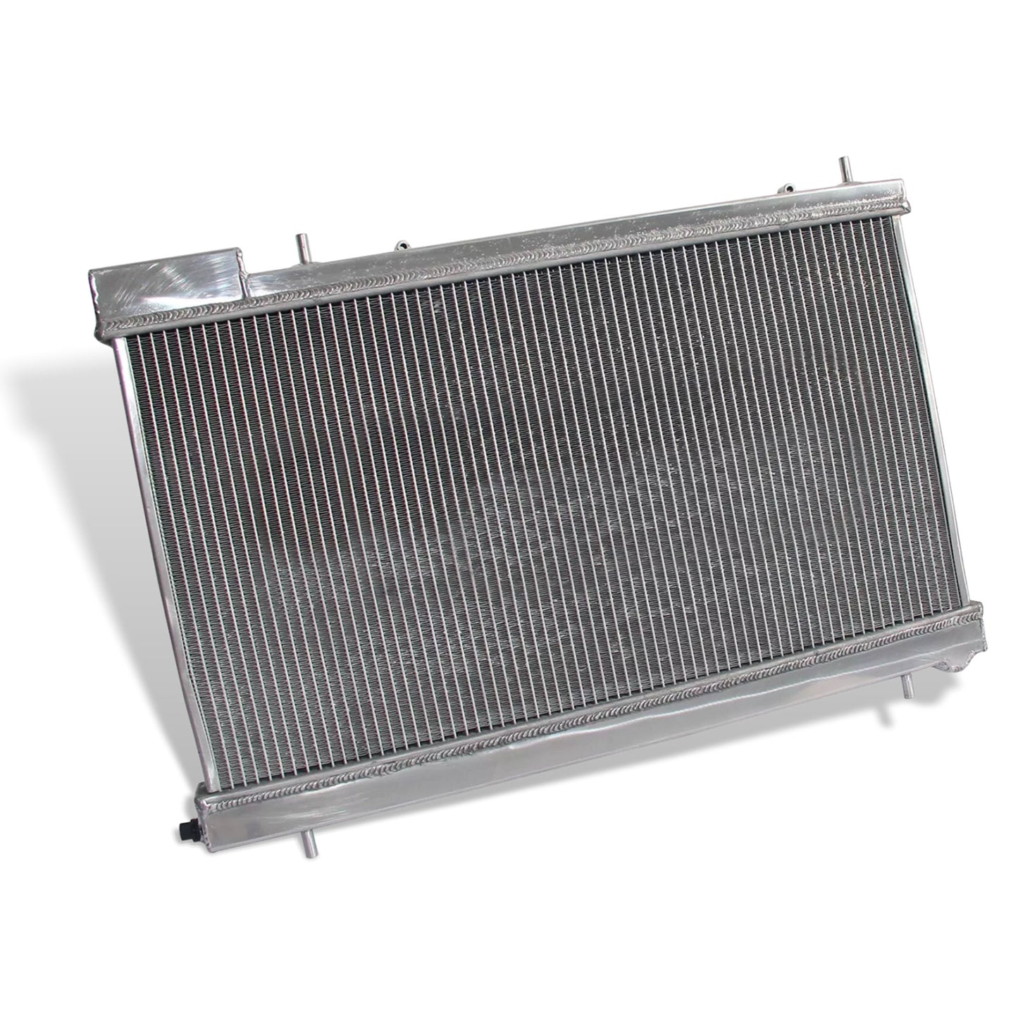 Aluminum radiator 2-row back view Subaru Forester Turbocharged SG5 (2004-2005) Pressure Tested