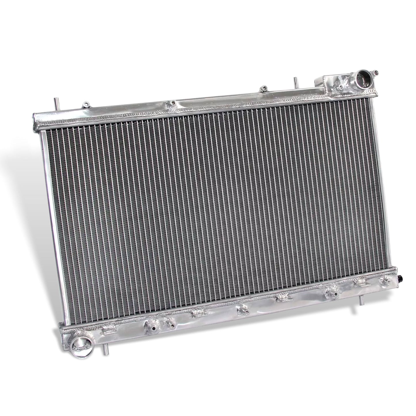 Aluminum radiator 2-row left side view Subaru Forester Turbocharged SG5 (2004-2005) Direct Fit
