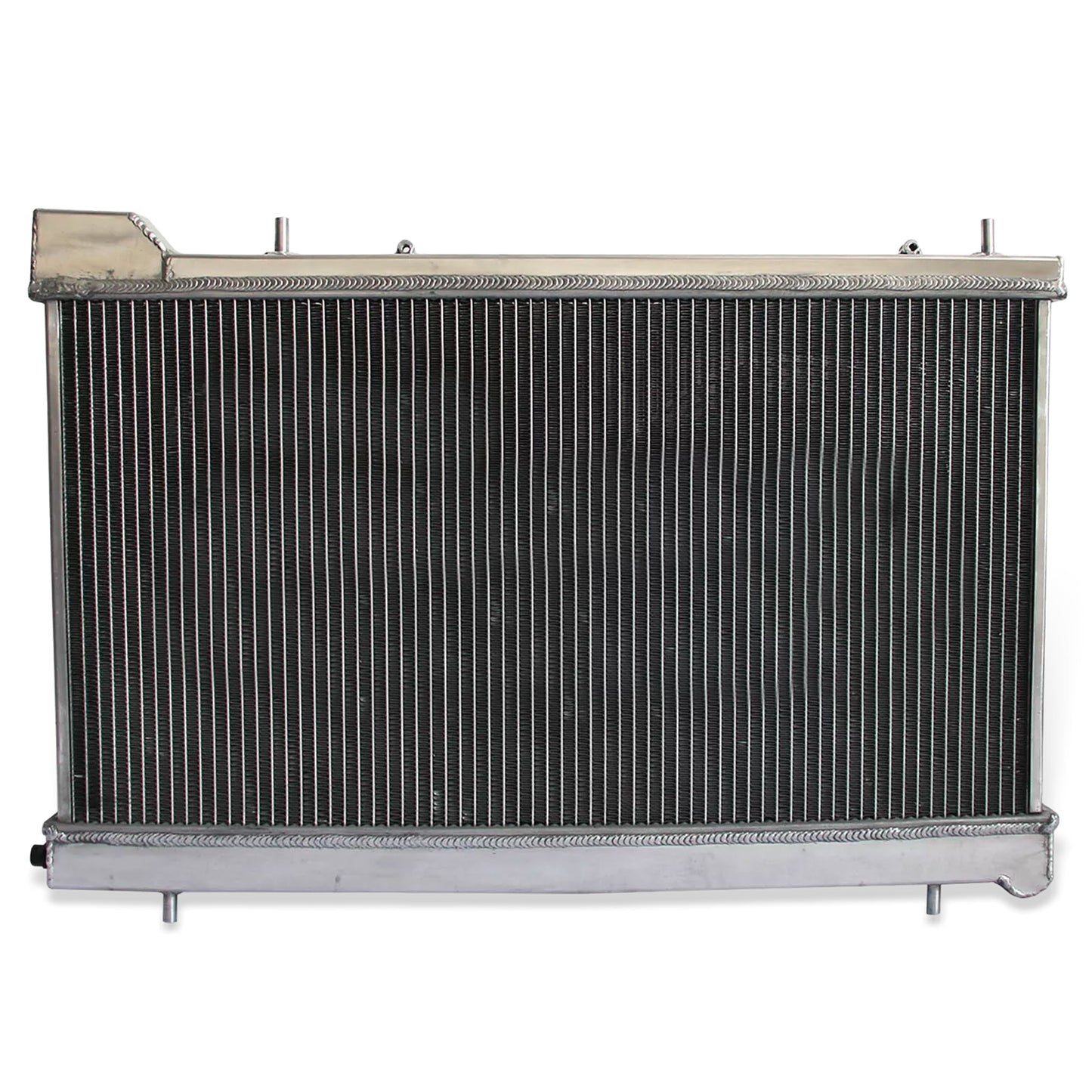 Aluminum radiator fan shroud 2-row back view Subaru Forester XT (2004-2005) Direct Fit