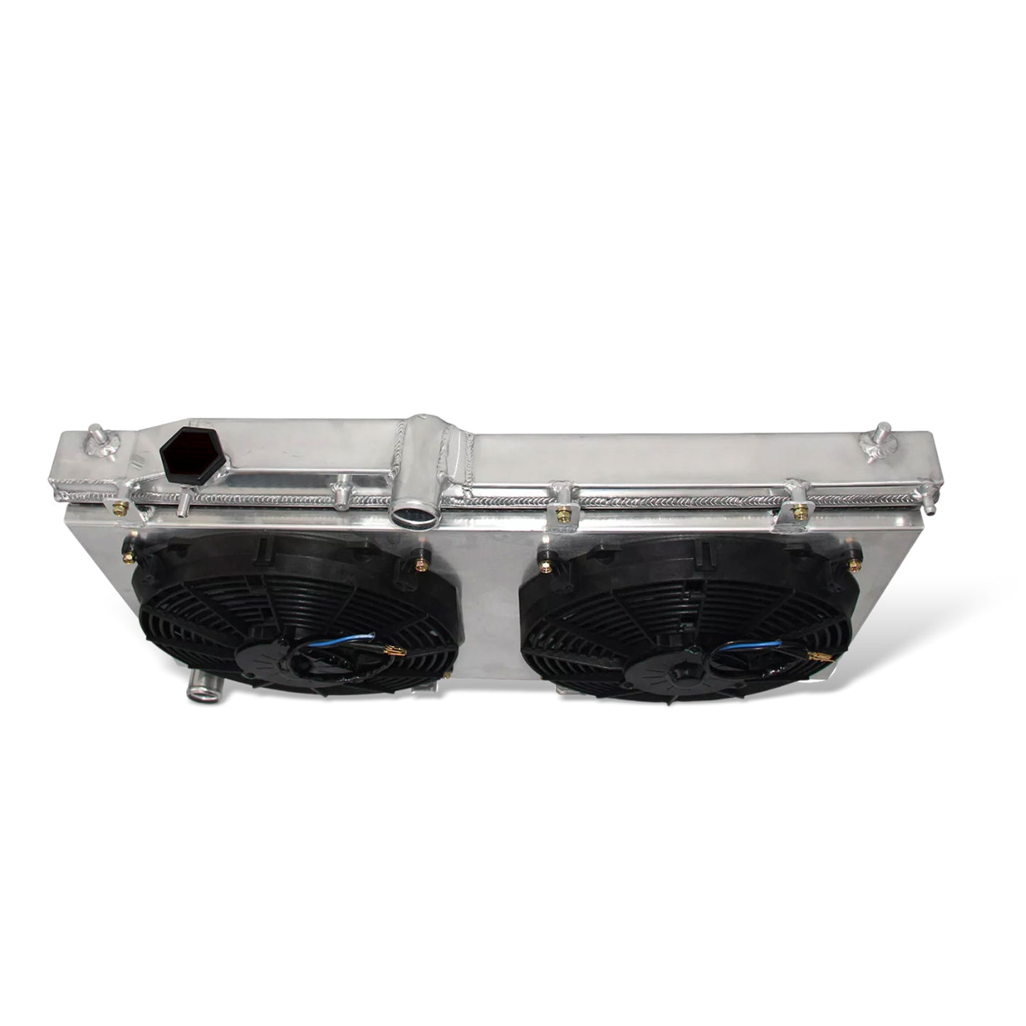 Aluminum radiator fan shroud 2-row top rear view Subaru Impreza WRX STI GT (2009-2015) Direct Fit