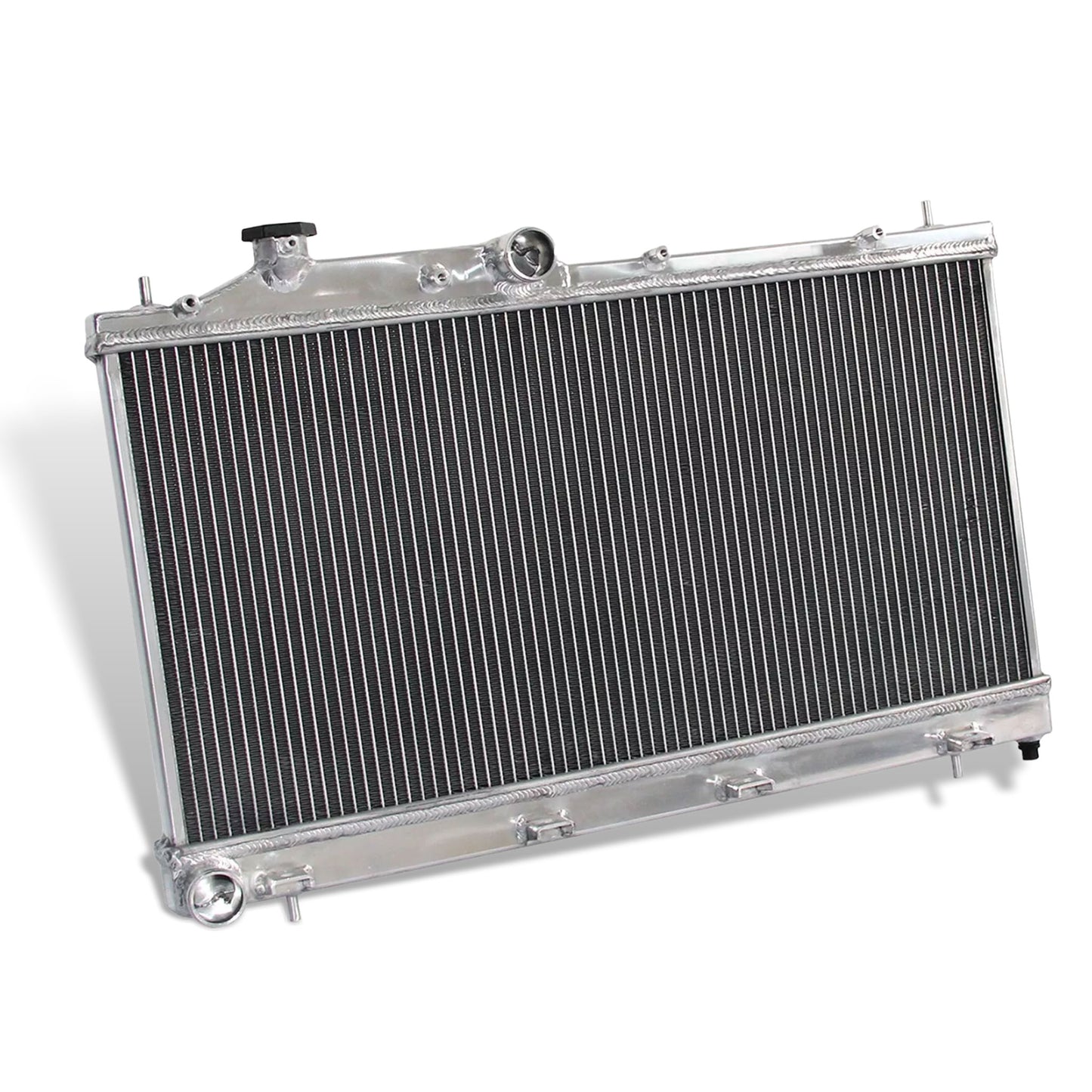 Aluminum radiator 2-row left side view Subaru Outback WRX Legacy VA (2010-2020) Pressure Tested