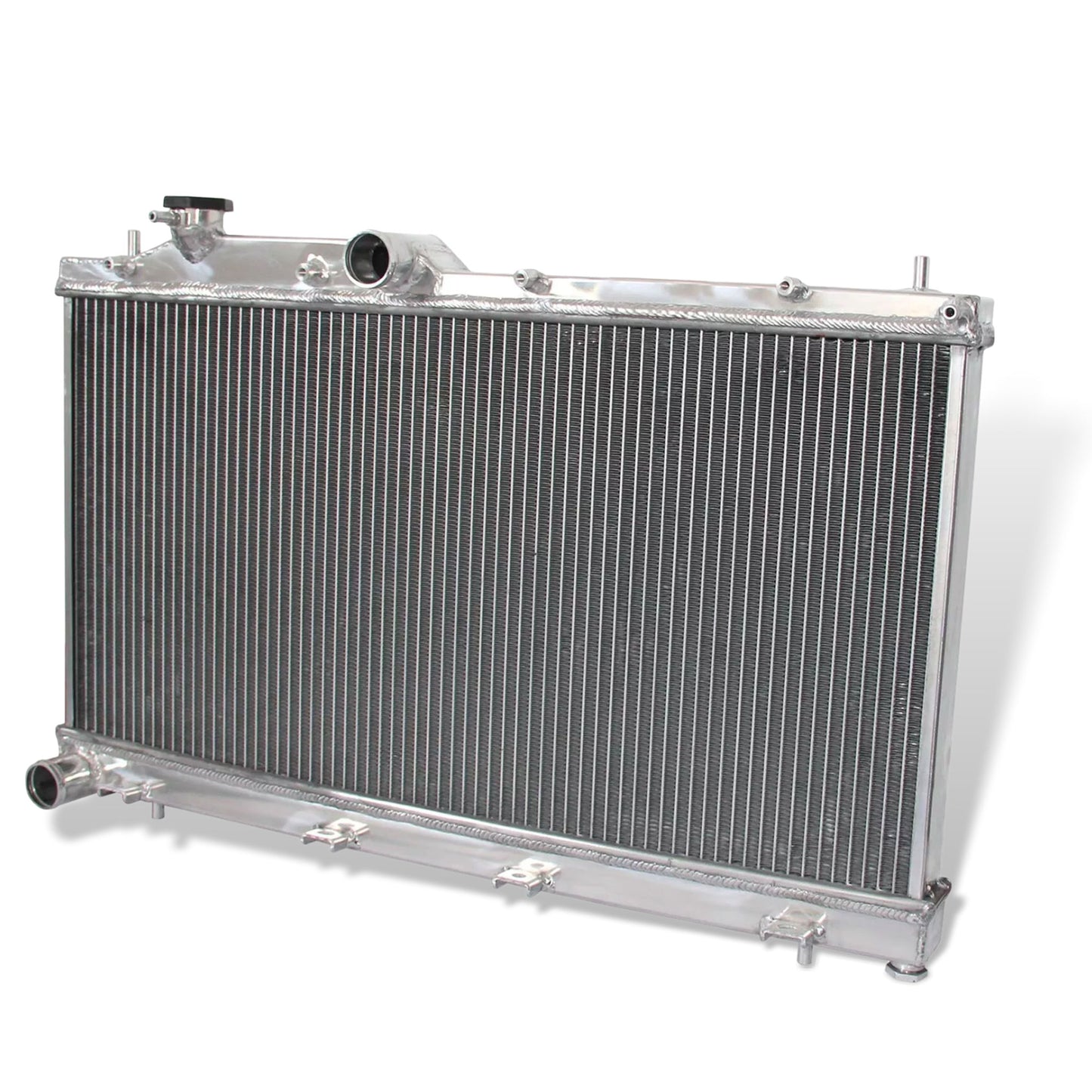 Aluminum radiator 2-row right side view Subaru WRX STI Impreza (2008-2014) Pressure Tested