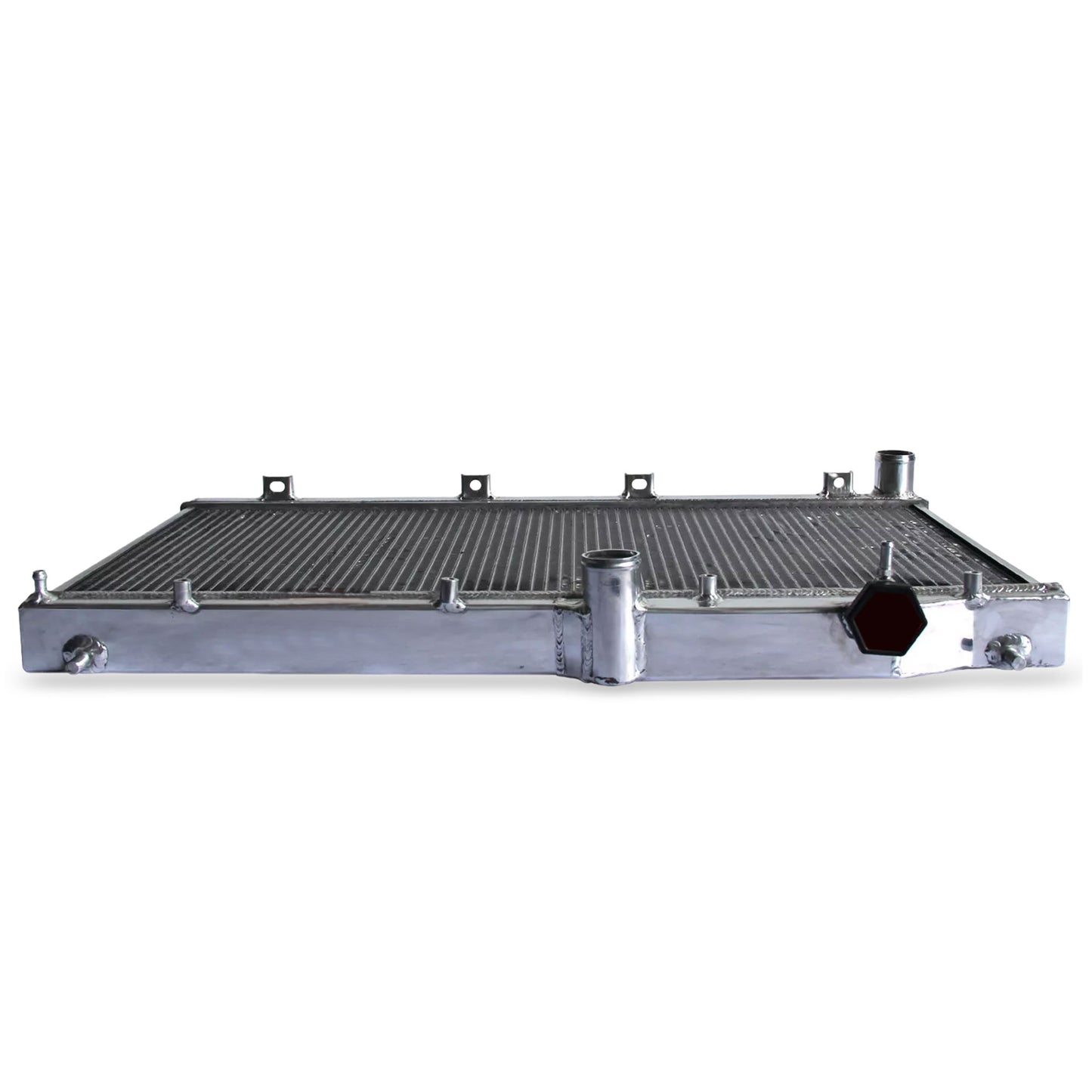 Aluminum radiator 2-row top rear view Subaru WRX STI Impreza (2008-2014) OEM Mounts