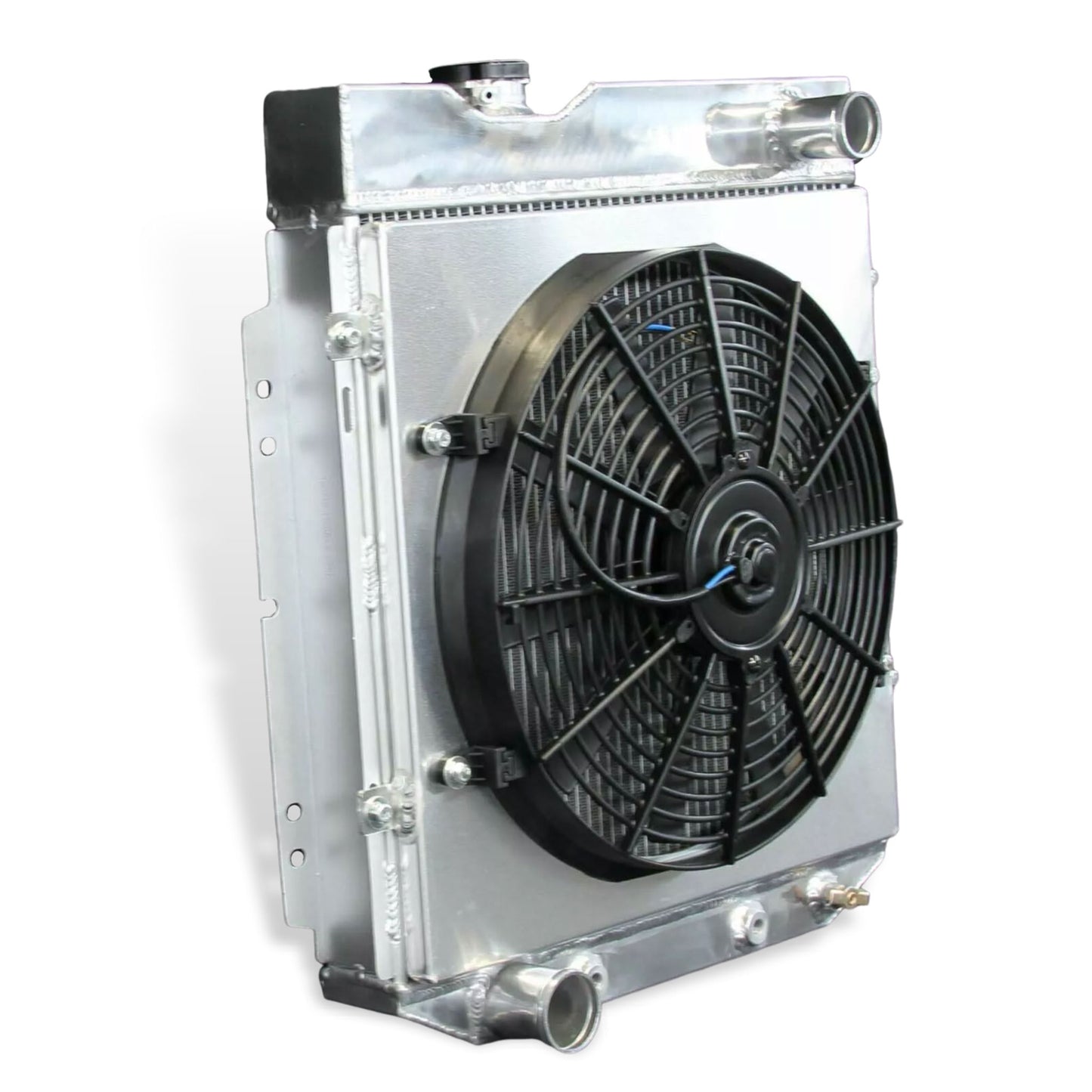 TIG-Welded Radiator Left Cross-Section with Fan Shroud for 1960-1966 Ford Falcon/Mustang/Comet V8