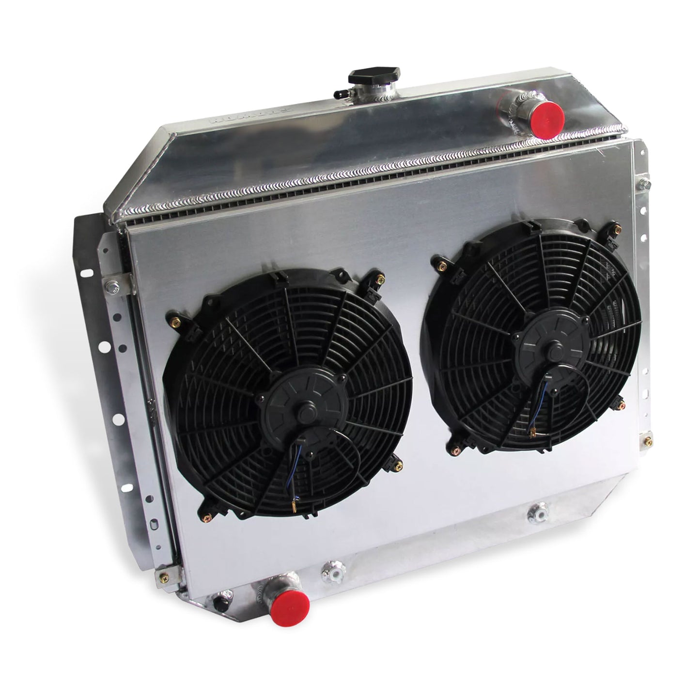 TIG-Welded Radiator Left Cross Section & Fan Shroud for 1968-1979 Ford Bronco/F-100/Ranger 6.6L V8