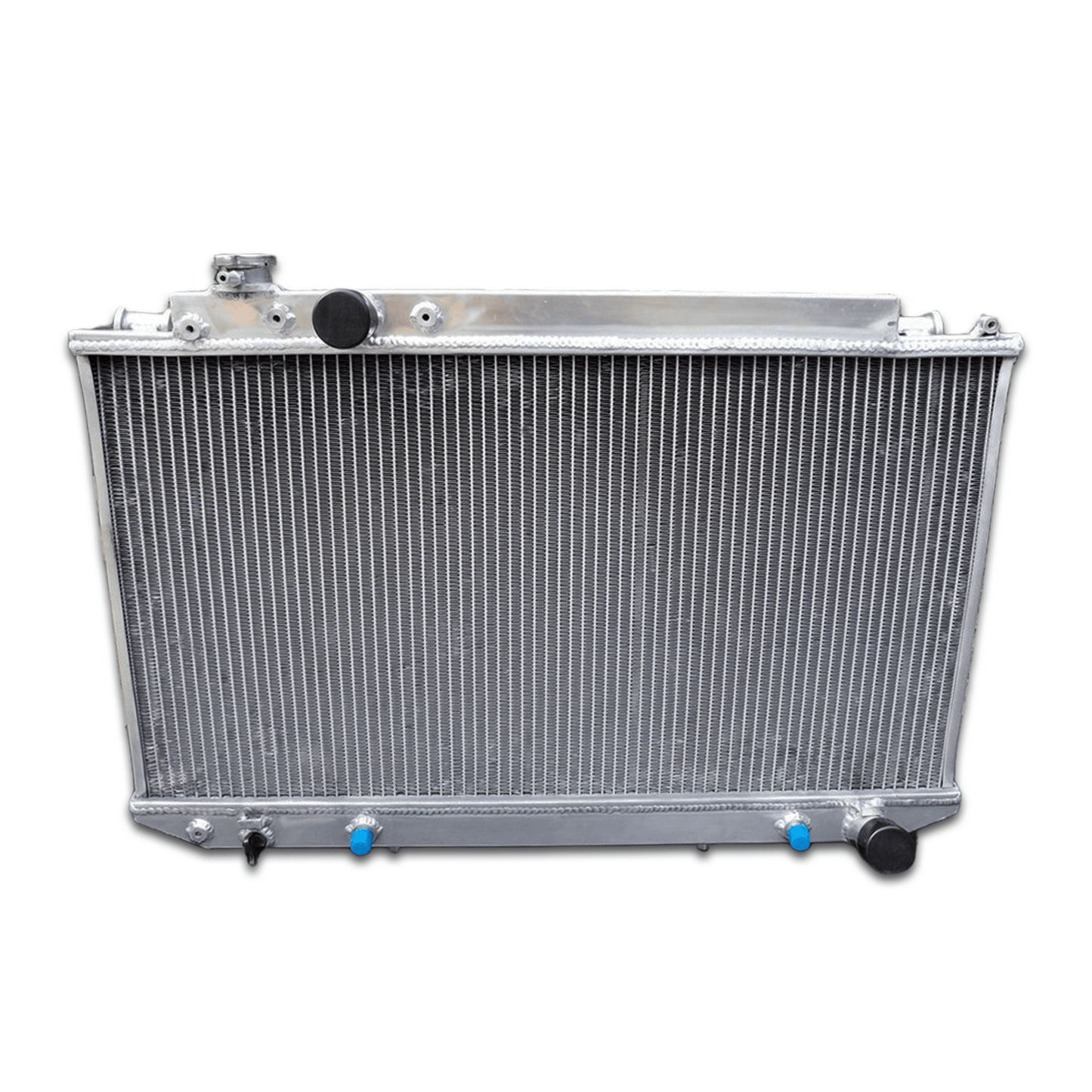 Top-down view of the radiator for the 1989-1992 Cressida MX83, displaying the high-pressure radiator cap, sturdy filler neck, and overall robust build quality.
