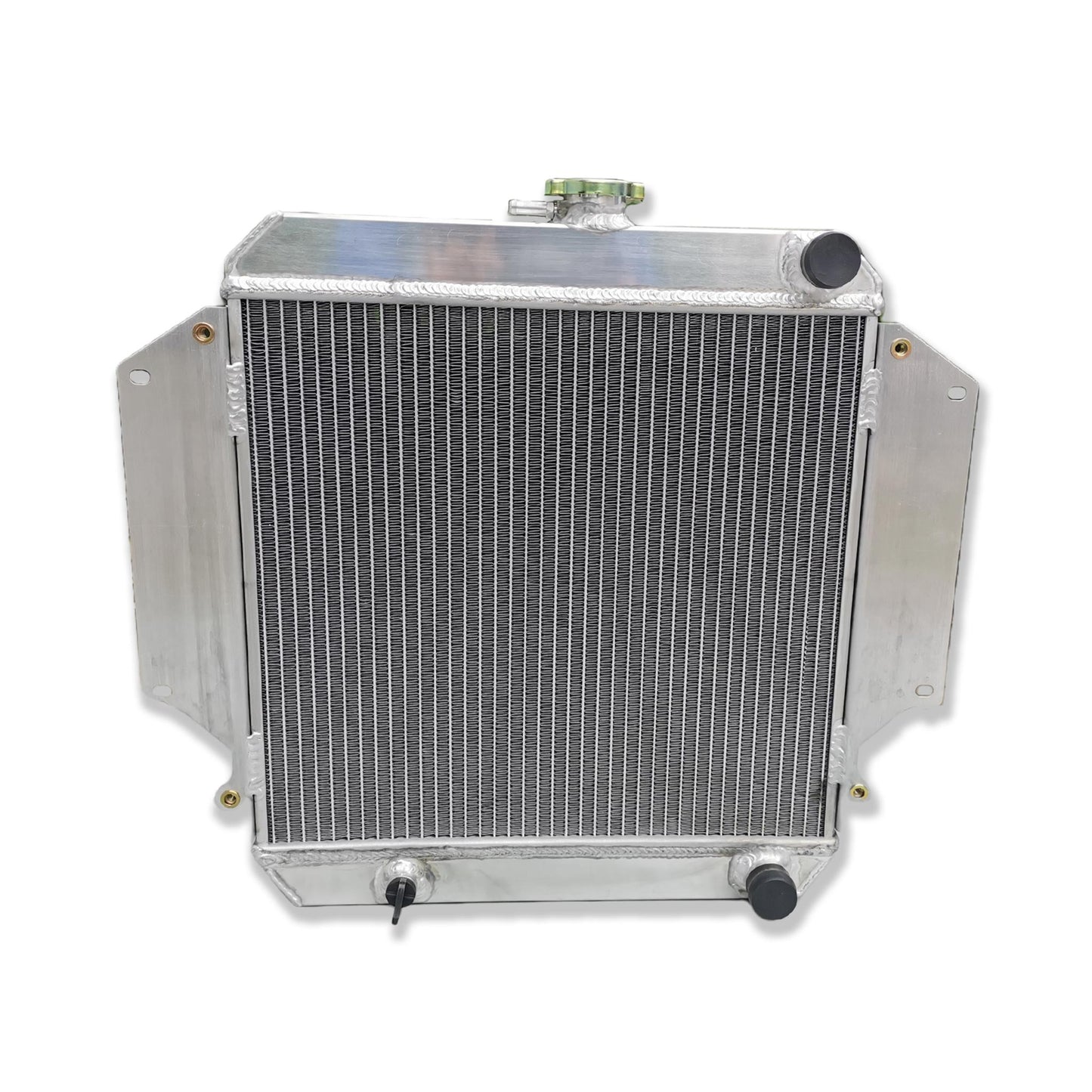 Top-down view of the radiator for the classic Suzuki Samurai, displaying the high-pressure cap and compact design.