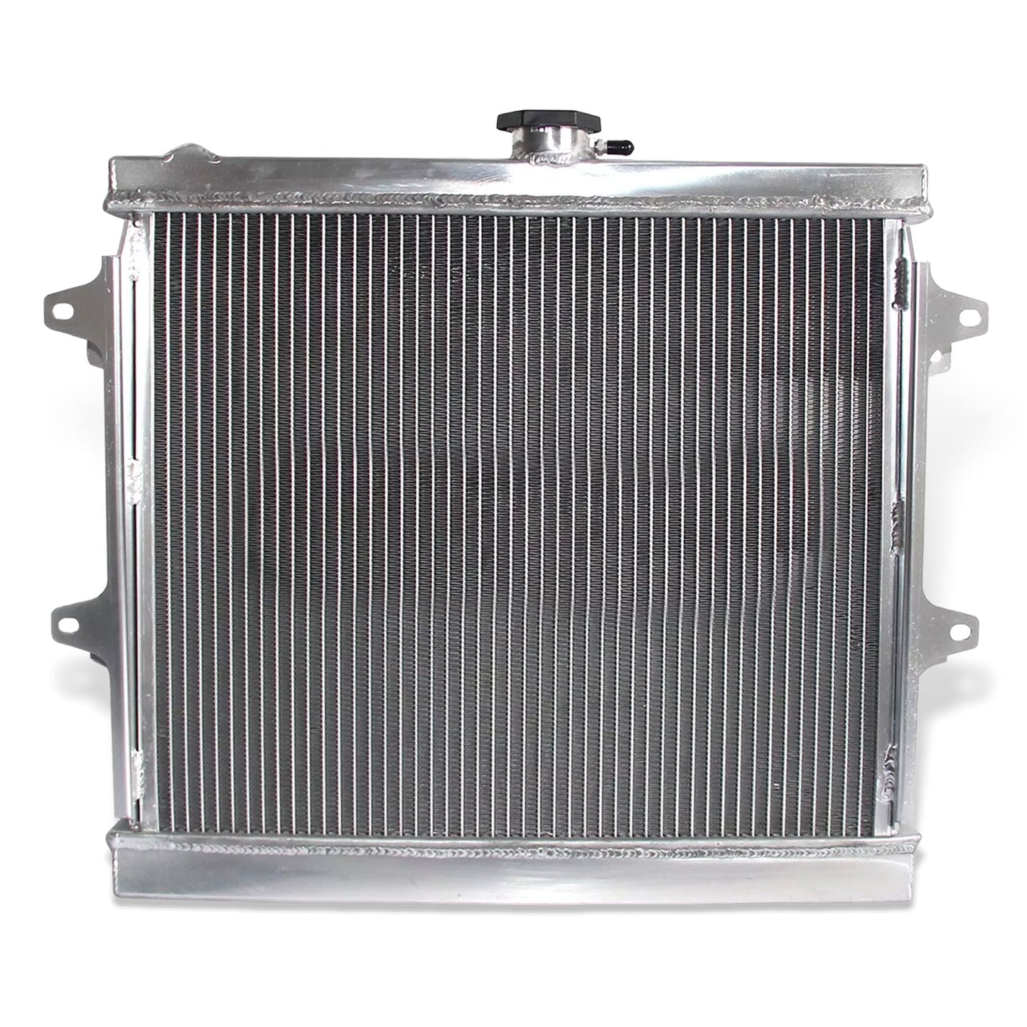 Aluminum radiator 2-row core back view Toyota 4Runner (1984-1995) OEM Mounts