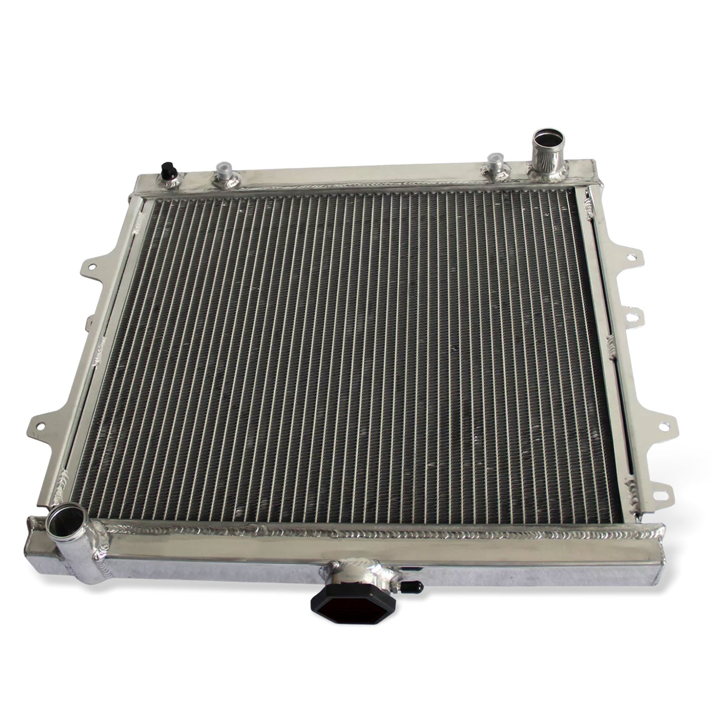 Aluminum radiator 2-row core top rear view Toyota 4Runner (1984-1995) OEM Mounts