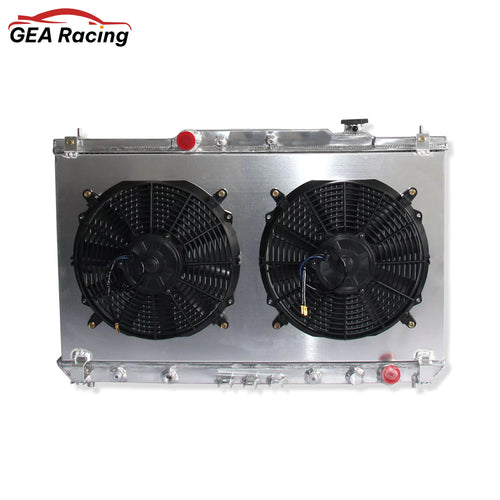 Aluminum fan shroud 2-row 34mm core front mounting points Toyota Camry Solara (1997-2001) Pressure Tested