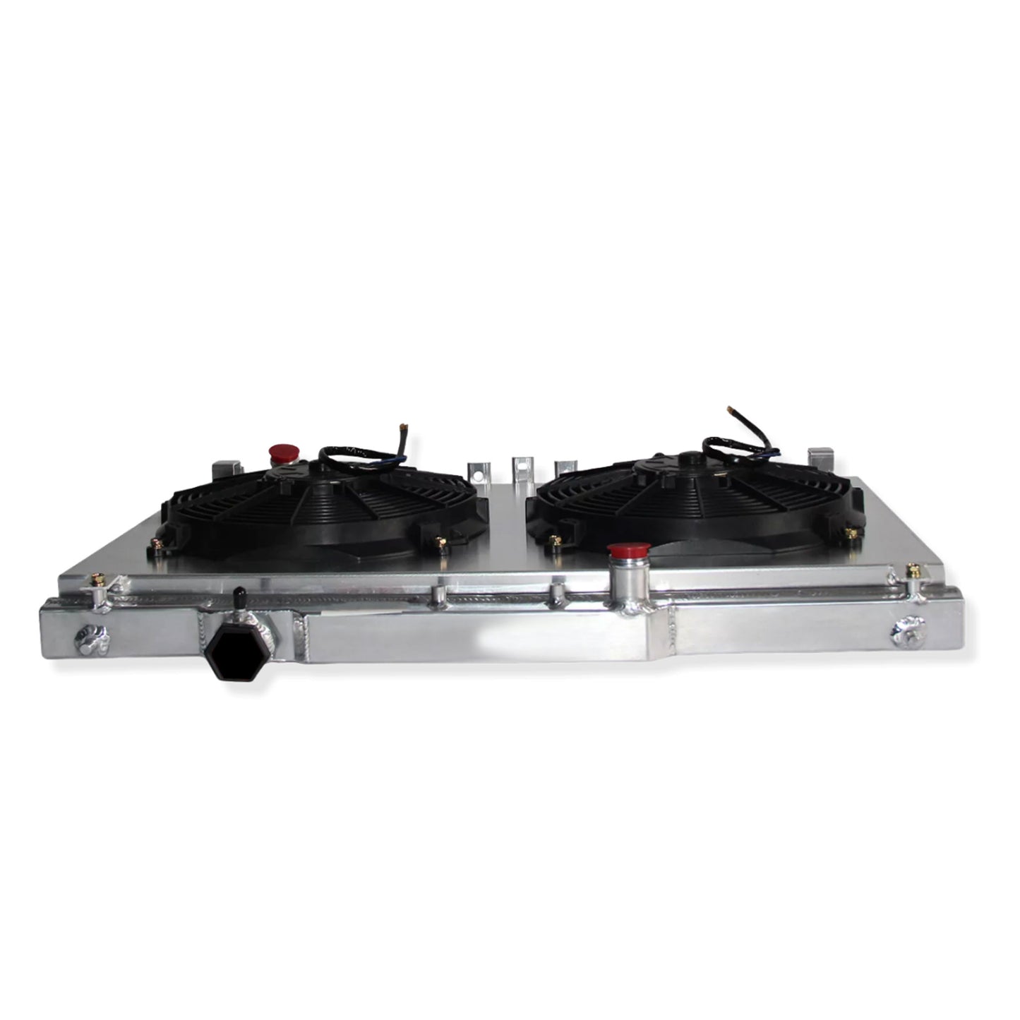 Aluminum fan shroud 2-row 34mm core top rear right view Toyota Camry Solara (1997-2001) Pressure Tested