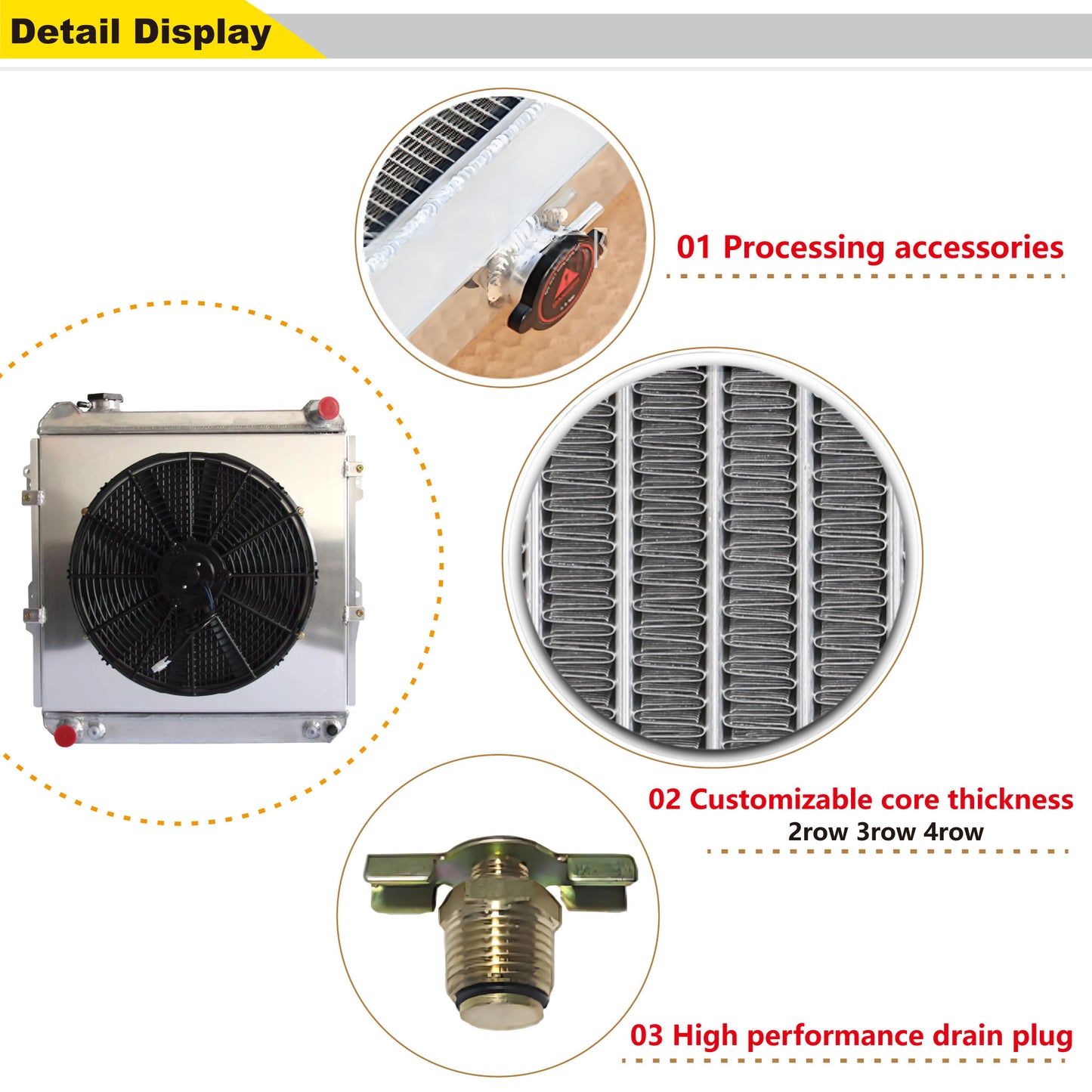Aluminum fan shroud detail view Toyota Pickup 4Runner (1988-1995) Pressure Tested