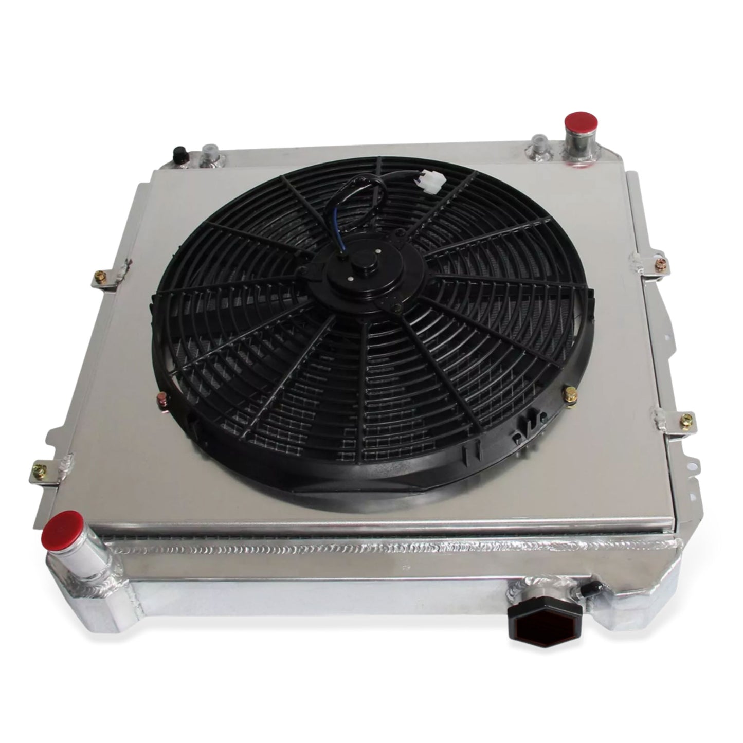 Aluminum fan shroud top view Toyota Pickup 4Runner (1988-1995) Direct Fit