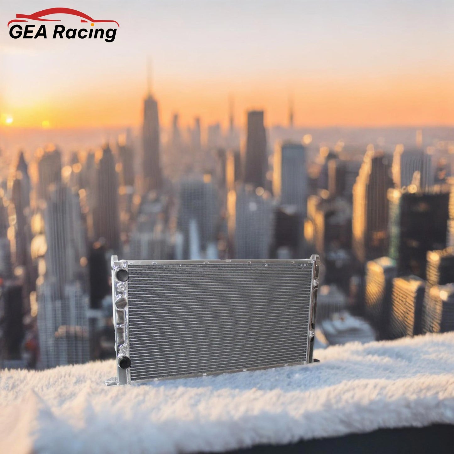 Installed View of 2-Row Aluminum Radiator for Volkswagen Golf & Jetta (1994–1998) 2.8L V6 MT