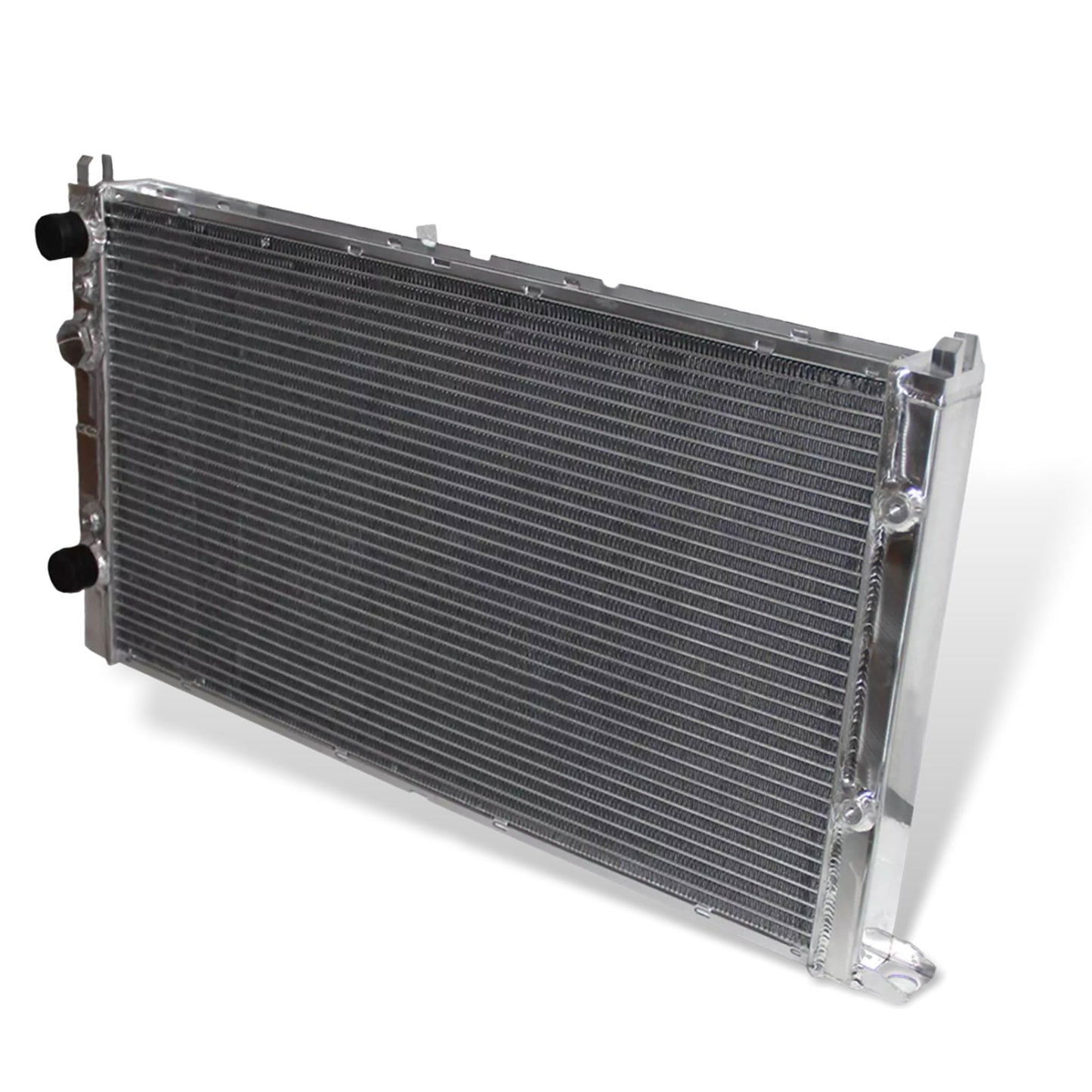 Aluminum radiator 2-row 40mm core cross-section view VW Golf MK3 (1994-1998) OEM Mounts