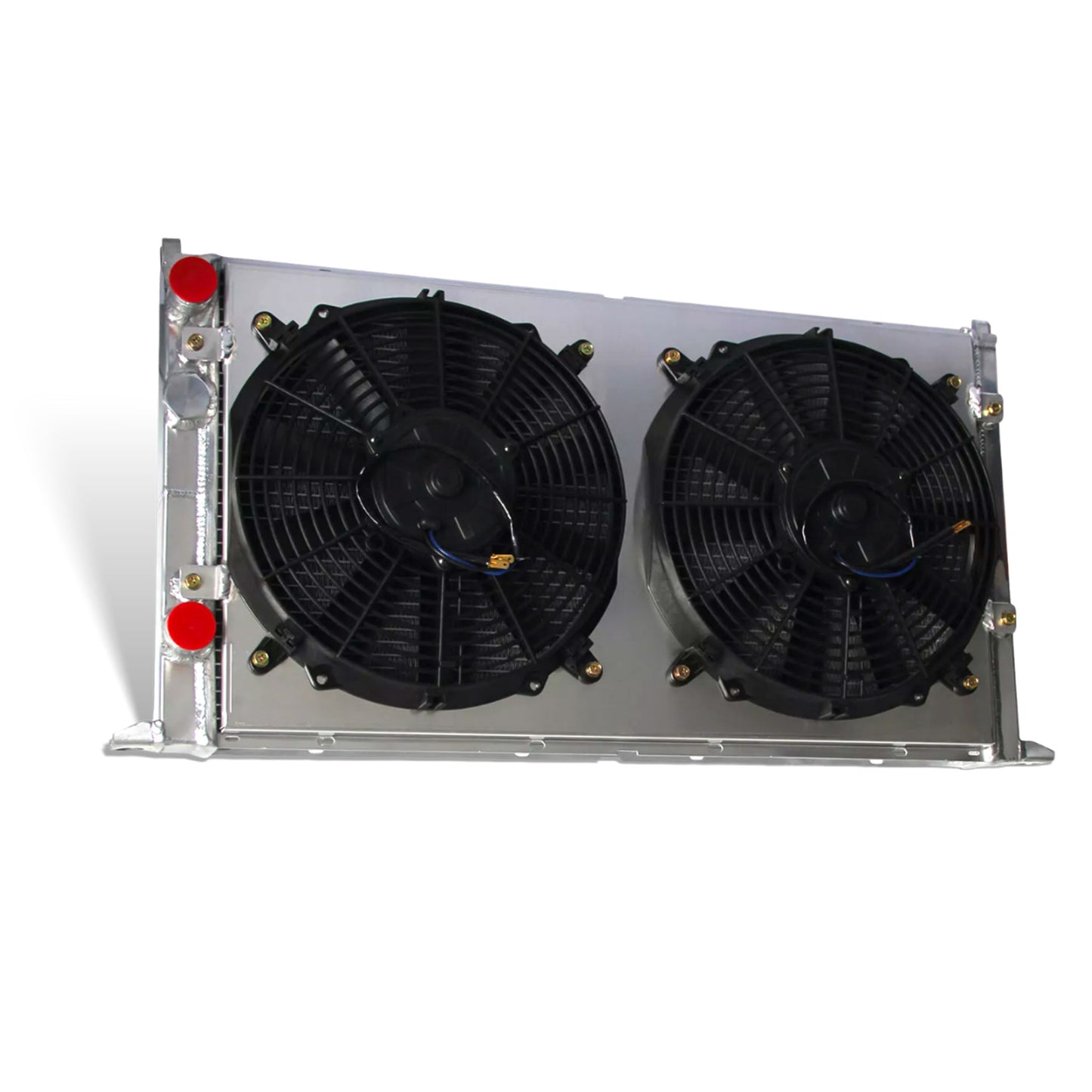 Aluminum fan shroud 2-Row Core left side view VW Golf MK3 (1994-1998) Direct Fit