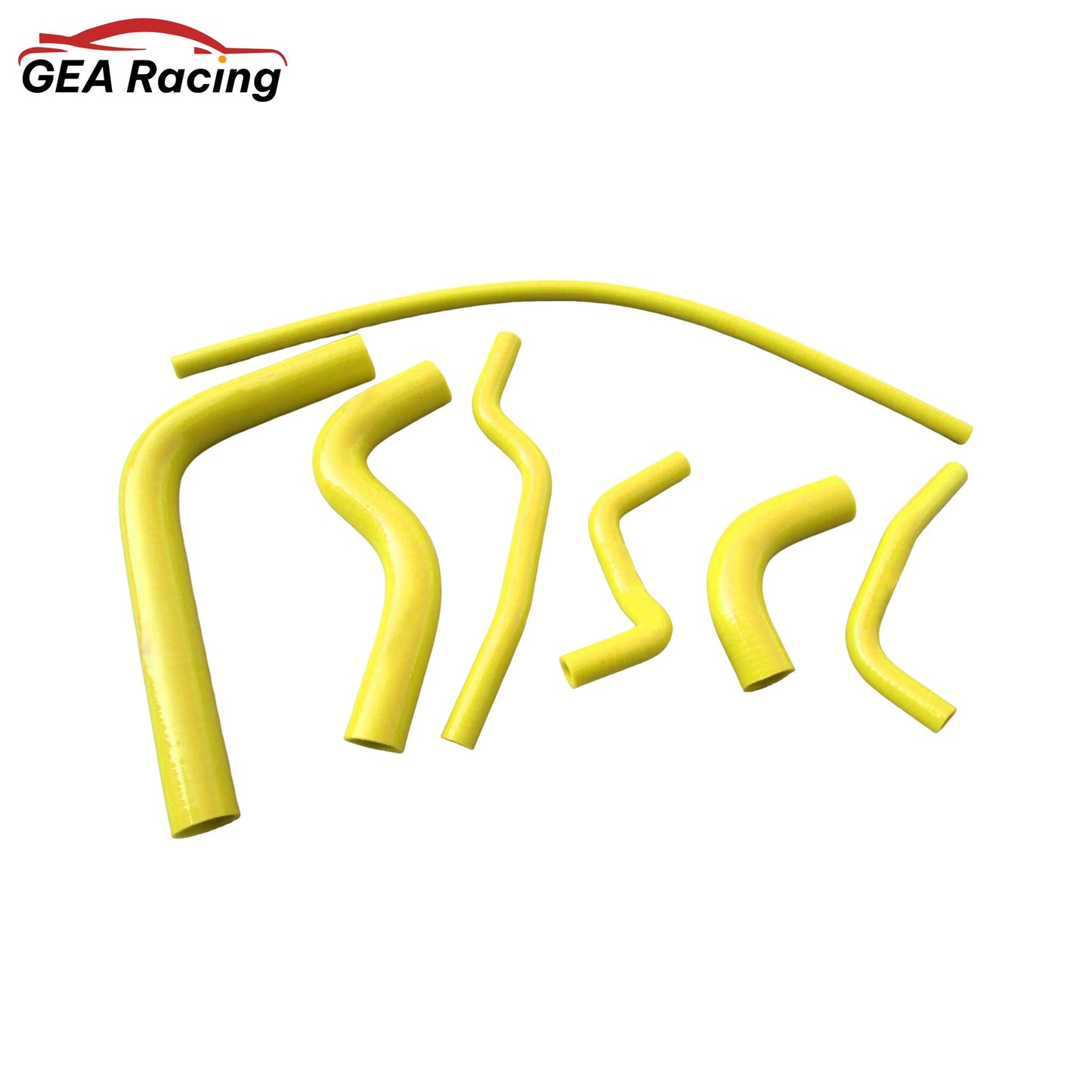 Yellow silicone cooling hose upgrade kit for Suzuki Samurai 1.3 SJ413 (1986–1995), precision molded for OE fitment