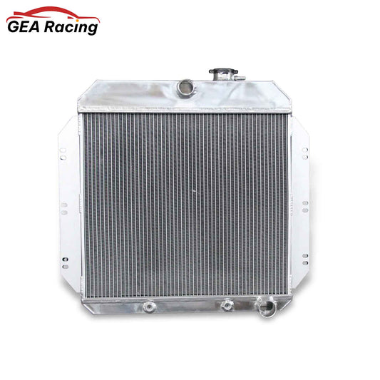 Front view of the 3-Row 52mm high-performance aluminum radiator for 1960-1962 Chevrolet Chevy Series with L6 or V8 engines.