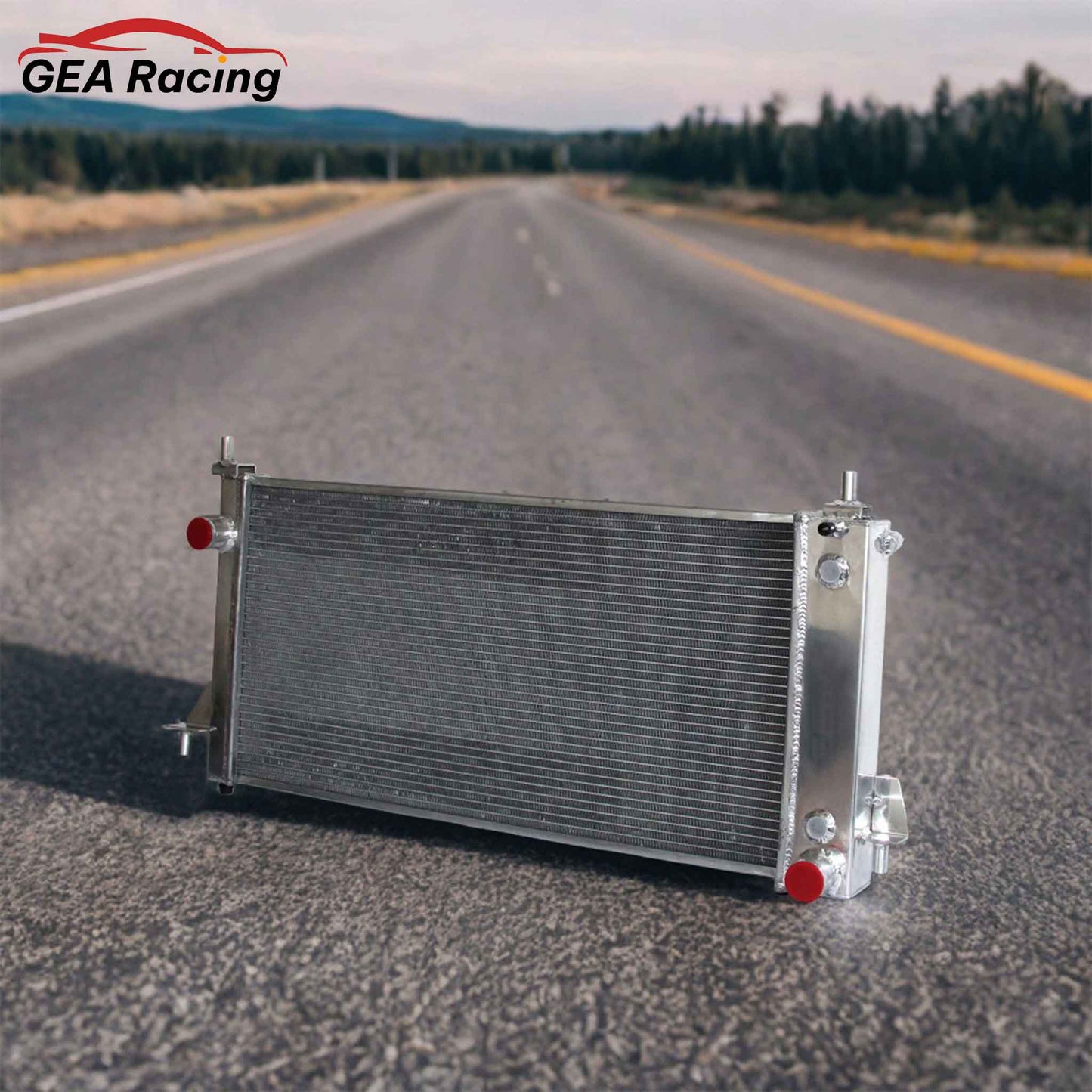 Aluminum Radiator for 1996-2007 Ford Taurus & Mercury Sable V6 3.0L 3.4L, high-performance cooling system, front angled view display