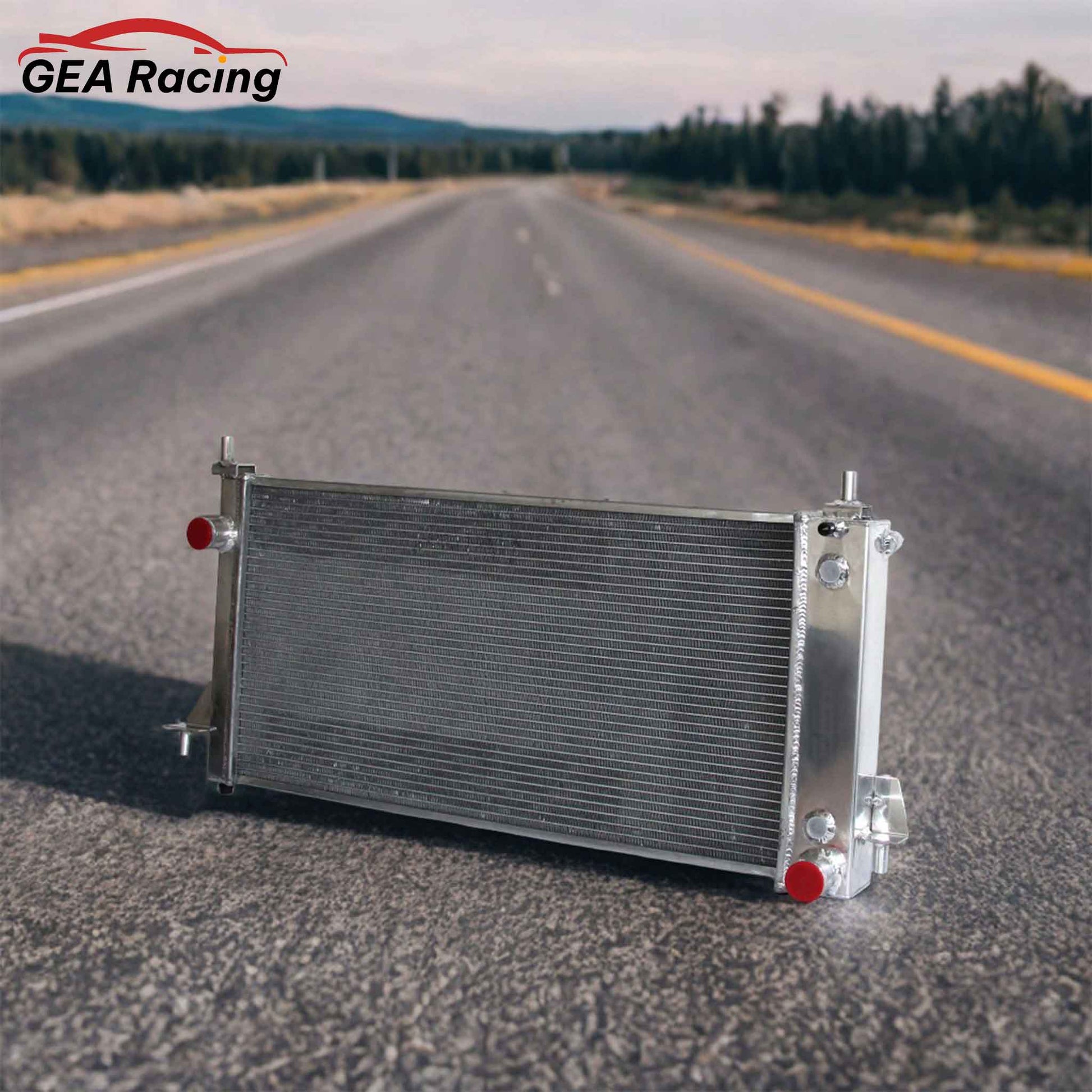 Aluminum Radiator for 1996-2007 Ford Taurus & Mercury Sable V6 3.0L 3.4L, high-performance cooling system, front angled view display