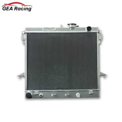 Front view of the 2-Row aluminum radiator for 2006-2012 Chevrolet Colorado, GMC Canyon, and Hummer H3/H3T with the 5.3L V8 engine.