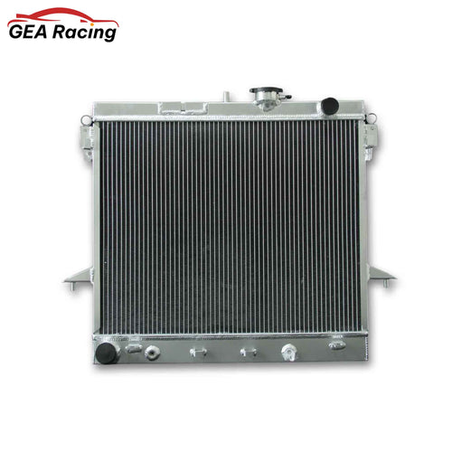 Front view of the 2-Row aluminum radiator for 2006-2012 Chevrolet Colorado, GMC Canyon, and Hummer H3/H3T with the 5.3L V8 engine.