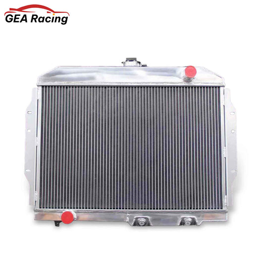 Front view of the 3 Row Aluminum Radiator for 1958-1974 AMC Matador, Javelin, Ambassador, and AMX V8 models with AT/MT.