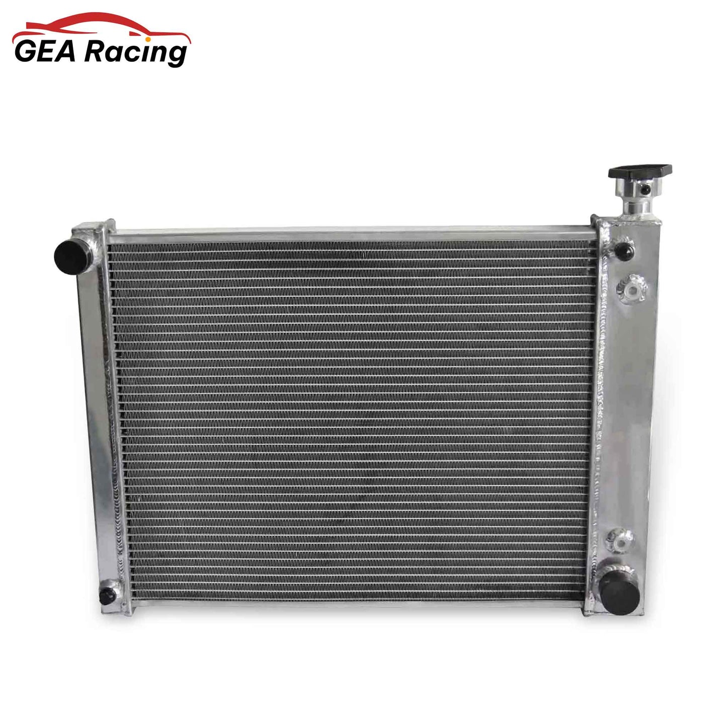 Front view of the 3 Row Aluminum Radiator for 1988-1995 Chevrolet and GMC C/K 1500, 2500, and 3500 trucks with 5.0L or 5.7L V8 engines (AT/MT).