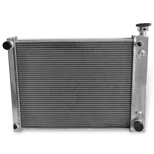 Front view of the 3 Row Aluminum Radiator for 1988-1995 Chevrolet and GMC C/K 1500, 2500, and 3500 trucks with 5.0L or 5.7L V8 engines (AT/MT).
