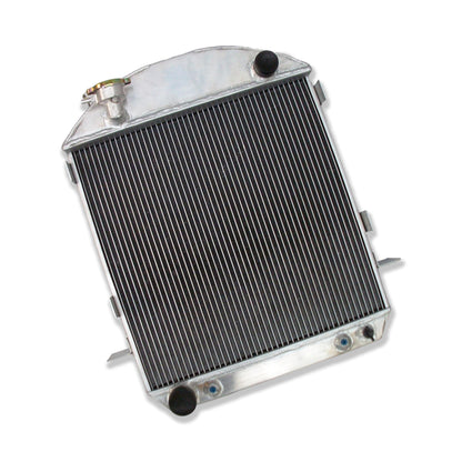 Right side of the 3-row radiator for Ford Model T Bucket (Ford Engine), highlighting the durable aluminum construction.