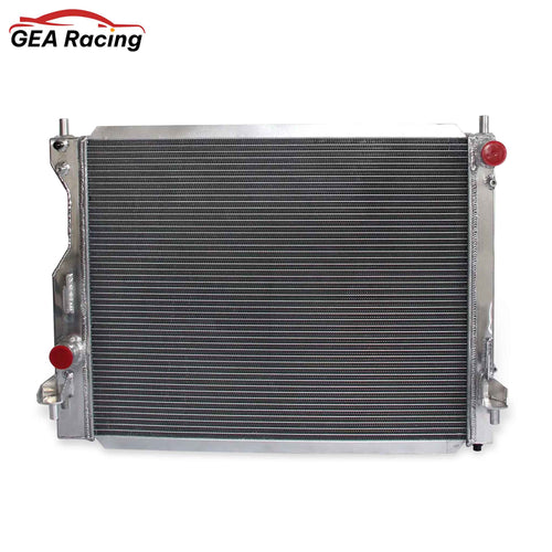 High-Performance 3-Row Aluminum Radiator Front View for 2005-2014 Ford Mustang Bullitt/GT/Lujo/ST with 3.7L V6 & 5.0L V8 Engines (Manual Transmission)