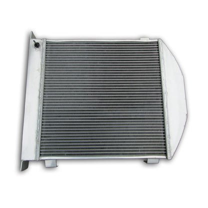 Back view of the 3-row aluminum radiator for a 28-29 Ford Model A, showing mounting brackets for the Flathead engine.