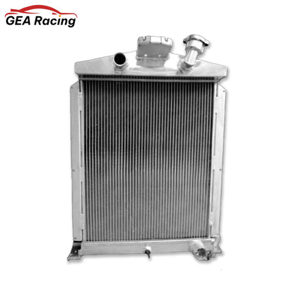 Front view of the 3-row aluminum radiator for a 1938-1939 Ford Truck with a Chevy V8 engine swap (MT).