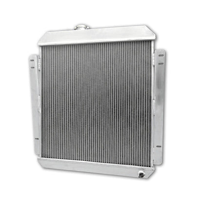 Back view of the 3-row aluminum radiator for a 1955 Buick Century, showing the core and mounting points for AT/MT.