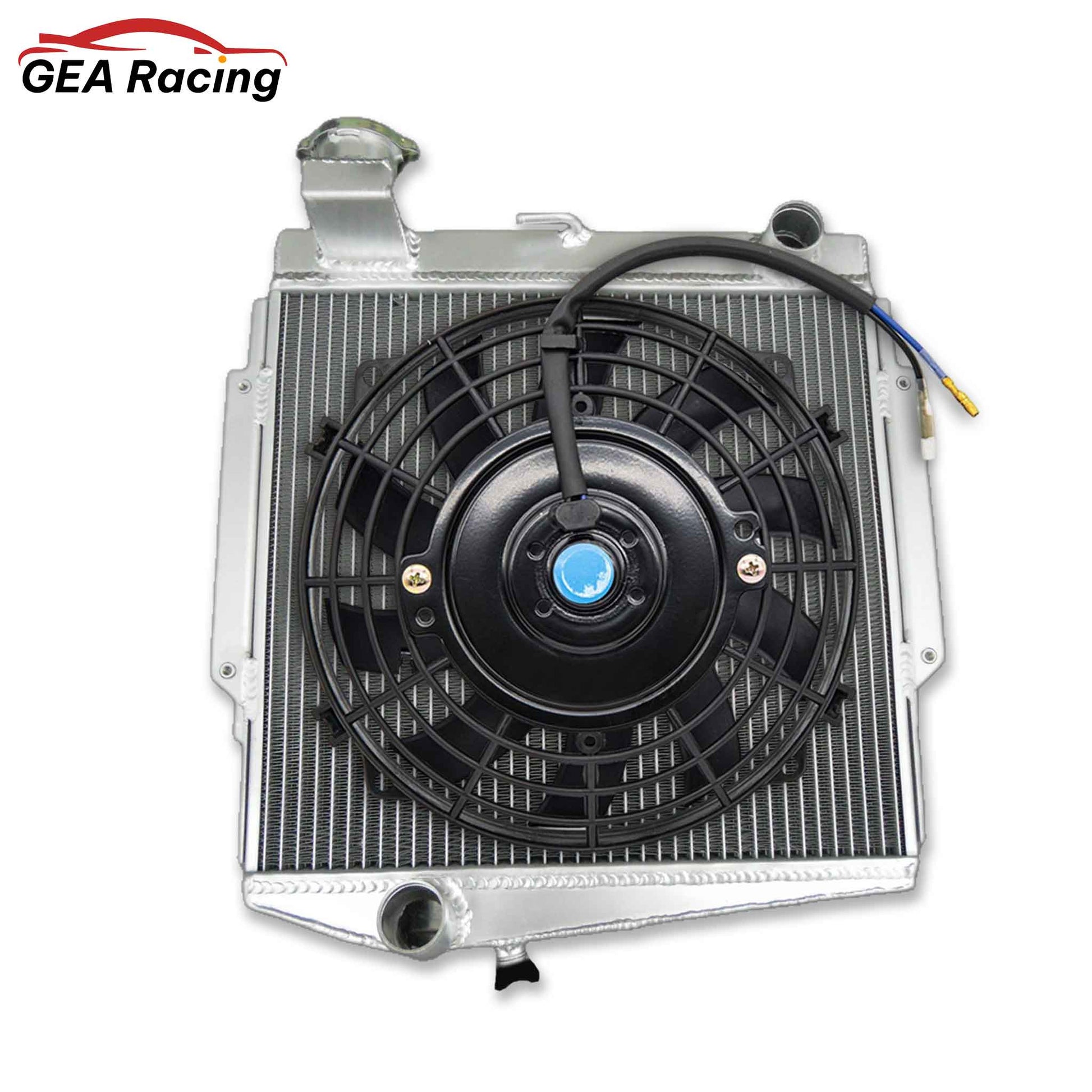 The optional 3-row radiator and fan shroud kit for the Datsun Roadster 2000, featuring a high-performance slim electric fan.

Export to Sheets
