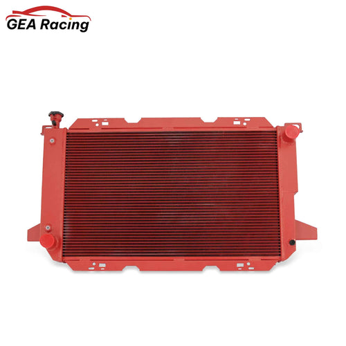 3 Row Red Aluminum Radiator Direct Fit for 1985-1997 Ford Bronco & F-150/F-250/F-350 with 5.8L V8 Engine (Automatic/Manual Transmission)