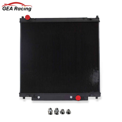 3 Row Aluminum Radiator Front View for 1998-2005 Ford F-150/F-250/F-350/F-450 with 5.4L/7.3L V8/6.8L V10 Engines (AT/MT)