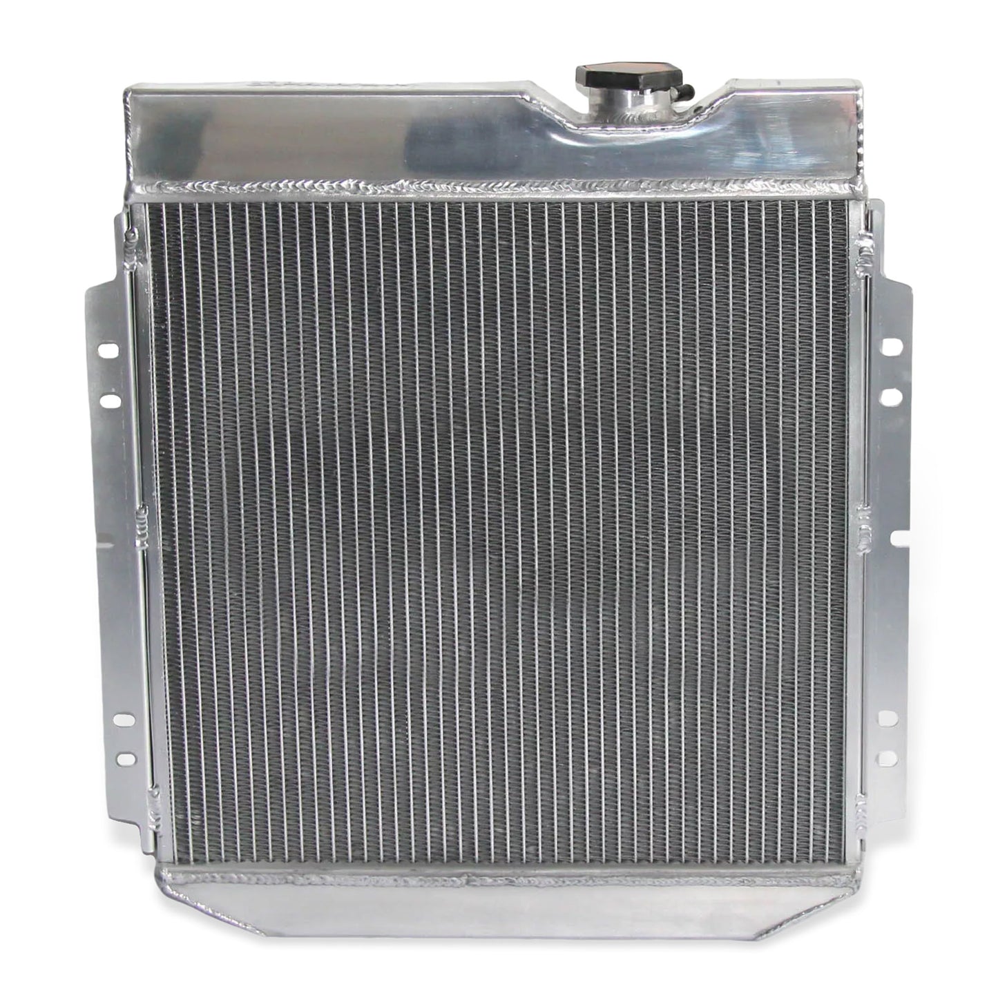 Aluminum Radiator Fan Shroud back view Mustang, Comet, Falcon (1963-1966) V8 3 Row OEM Mounts