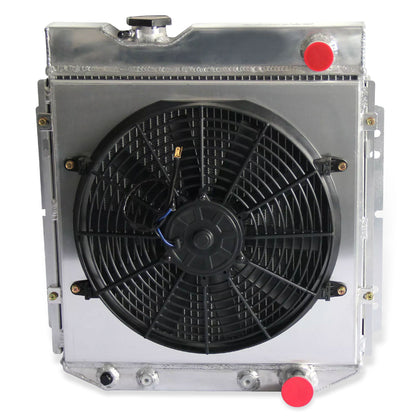Aluminum Radiator Fan Shroud front view Mustang, Comet, Falcon (1963-1966) V8 3 Row Direct Fit