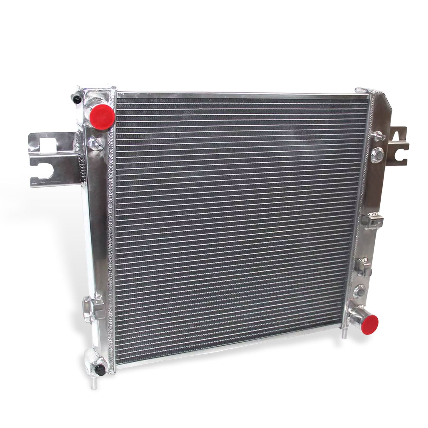 Aluminum Radiator left side cross-section view Liberty (2002-2006) 3.7L V6 3 Row Pressure Tested