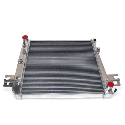 Aluminum Radiator top view Liberty (2002-2006) 3.7L V6 3 Row OEM Mounts