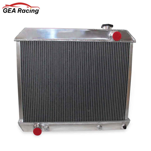 Front view of 4 Row Aluminum Radiator for 1960-1964 Buick Invicta & Skylark 6.6L 7.0L V8, compatible with AT/MT.